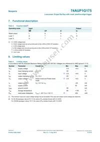 74AUP1G175GN Datasheet Page 4