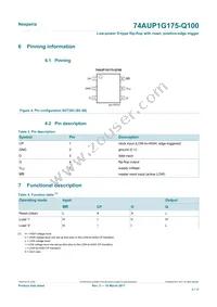 74AUP1G175GW-Q100H Datasheet Page 3