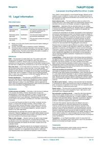 74AUP1G240GN Datasheet Page 20