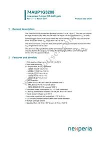 74AUP1G3208GN Datasheet Cover