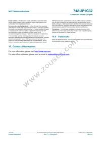 74AUP1G32GW/DG Datasheet Page 21