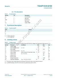 74AUP1G34GW-Q100H Datasheet Page 3