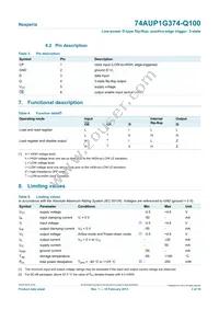 74AUP1G374GW-Q100H Datasheet Page 3