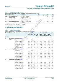 74AUP1G374GW-Q100H Datasheet Page 7