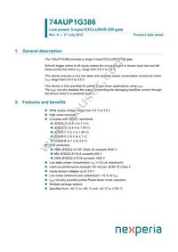 74AUP1G386GF Datasheet Cover