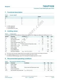 74AUP1G38GN Datasheet Page 4