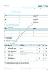74AUP1T00GXH Datasheet Page 3