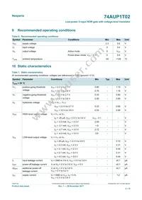 74AUP1T02GWH Datasheet Page 4