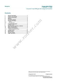 74AUP1T02GWH Datasheet Page 15