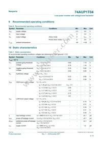 74AUP1T04GWH Datasheet Page 4