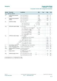 74AUP1T04GWH Datasheet Page 6