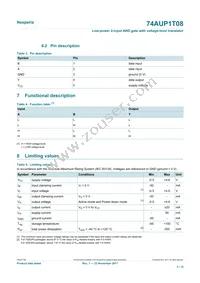 74AUP1T08GXH Datasheet Page 3