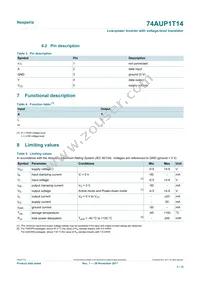 74AUP1T14GXH Datasheet Page 3