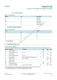 74AUP1T32GWH Datasheet Page 3