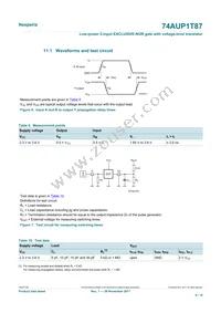 74AUP1T87GXH Datasheet Page 9