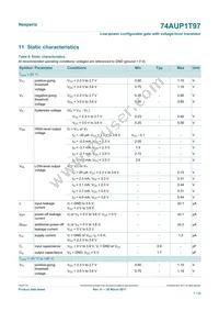 74AUP1T97GS Datasheet Page 7