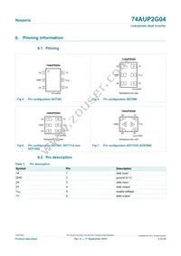 74AUP2G04GN Datasheet Page 3