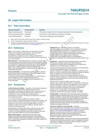 74AUP2G14GXZ Datasheet Page 21