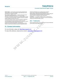 74AUP2G14GXZ Datasheet Page 22