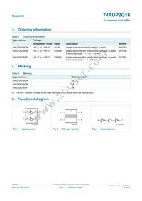 74AUP2G16GFH Datasheet Page 2