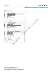 74AUP2G57DPJ Datasheet Page 21