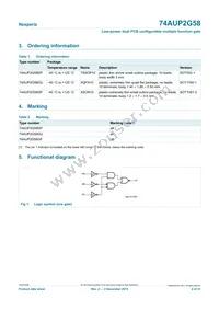 74AUP2G58DPJ Datasheet Page 2