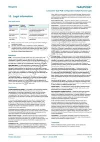 74AUP2G97DPJ Datasheet Page 15