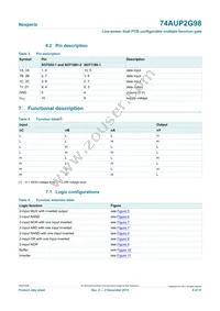 74AUP2G98DPJ Datasheet Page 4