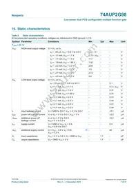 74AUP2G98DPJ Datasheet Page 7