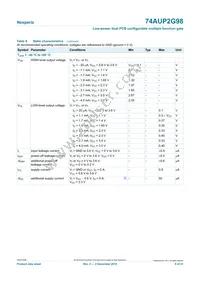 74AUP2G98DPJ Datasheet Page 8