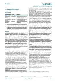 74AUP3G0434GTX Datasheet Page 18