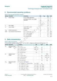 74AVC16373DGG Datasheet Page 5
