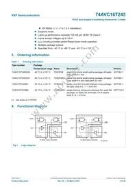 74AVC16T245BQ Datasheet Page 2