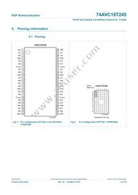 74AVC16T245BQ Datasheet Page 4