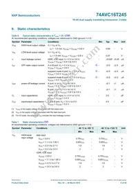 74AVC16T245BQ Datasheet Page 8