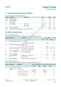 74AVC1T1004GU33Z Datasheet Page 5