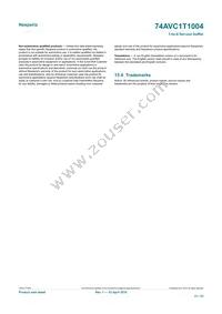 74AVC1T1004GU33Z Datasheet Page 21