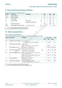 74AVC1T45GN Datasheet Page 5