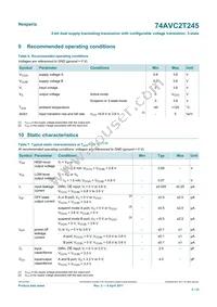 74AVC2T245GUX Datasheet Page 5