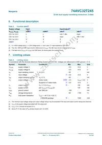 74AVC32T245EC Datasheet Page 5