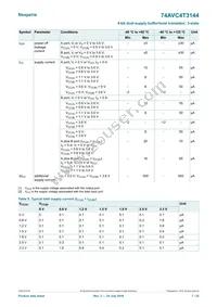 74AVC4T3144GU12X Datasheet Page 7