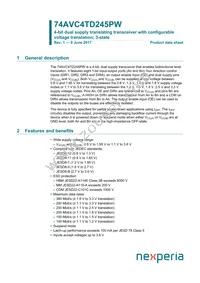 74AVC4TD245PW Datasheet Cover