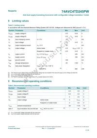 74AVC4TD245PW Datasheet Page 5