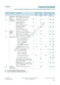 74AVC4TD245PW Datasheet Page 8