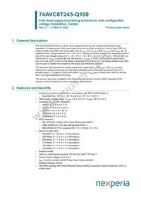 74AVC8T245PW-Q100J Datasheet Cover