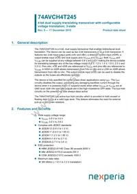 74AVCH4T245PW Datasheet Cover