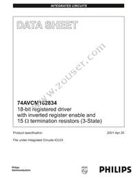74AVCM162834DGG:11 Datasheet Cover