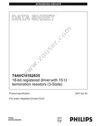 74AVCM162835DGG:11 Datasheet Cover