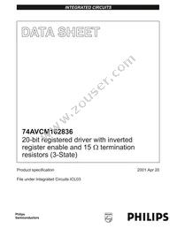 74AVCM162836DGG:11 Datasheet Cover