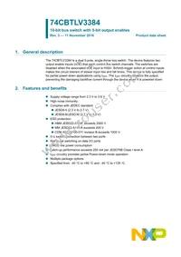 74CBTLV3384DK Datasheet Page 2